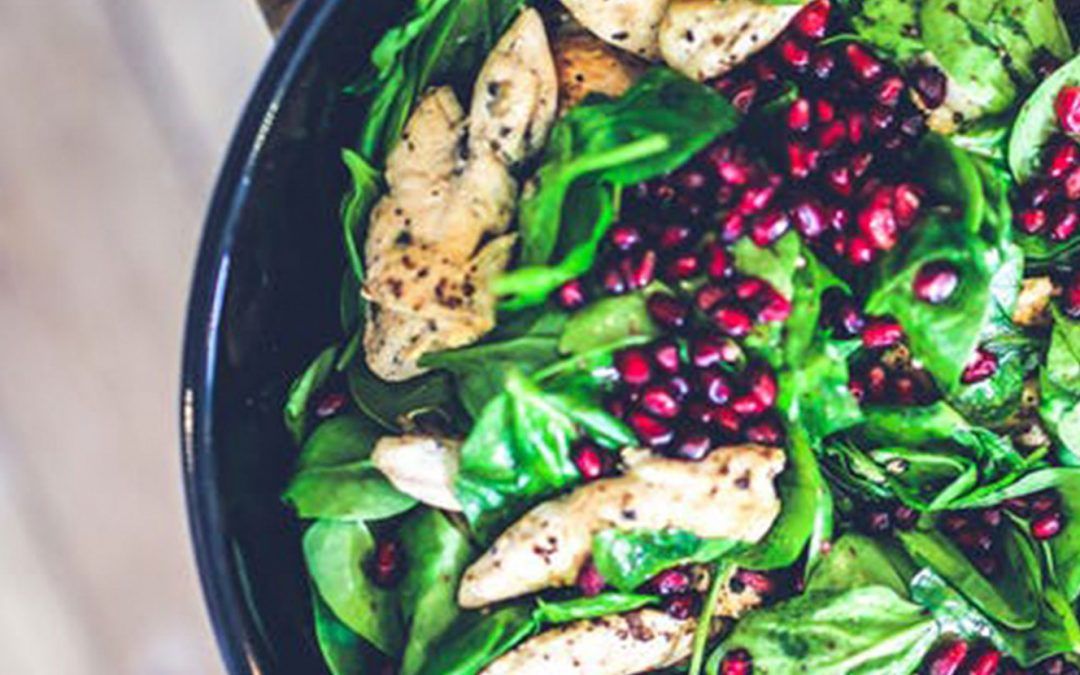 Receta Ensalada de Espinacas con granada