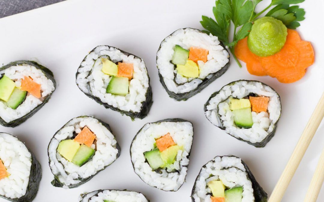 Receta Sushi con piña, salmón y pepino