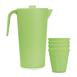 set de jarra y 4 vasos percutti eco