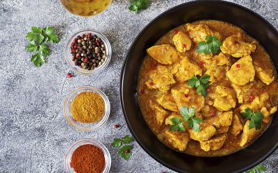 Receta de pollo al curry con leche de coco