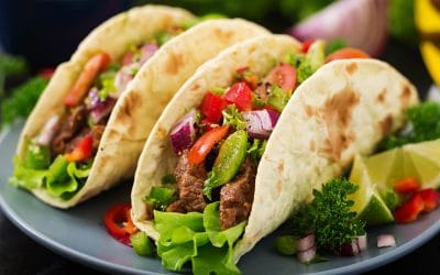 Receta de tacos de carne y verduras